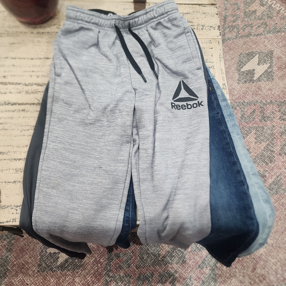 Reebok Gray Kids Sweatpants X2 For One Price